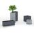 Plastic flower pot Scheurich 240/80 C-CUBE LONG Stony Grey