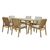 ხის ავეჯის კომპლექტი Gardenline Jack Dining Table 1700x900x750H მმ