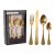 Knife and fork set Koopman 16 pcs gold