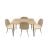 Kitchen set table 110x70x75 cm 4 chairs 43x53x87 cm