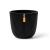 Flower pot Capi Europe Planter Ball Groove textile 16,5x15cm black