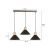 Pendant EMIBIG Rowen 3 E27 3x MAX 60W black