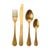 Knife and fork set Koopman 16 pcs gold