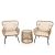 Furniture set table 49x46 cm 2 chairs 81x81x97 cm