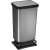 Trash can with pedal Rotho 40 L PASO black-silver