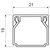 Cable channel Kopos LHD 20X20_HC 21x19 mm