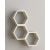 Hex shelf Velano FHS 300 white