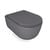 Wall mounted toilet bowl with lid GALASSIA Dream Matt grey 52x36 cm