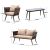 Garden furniture set table 2 armchair and sofa JHA-16010