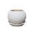 Flower Pot-Sphere Ceramic White Silk 1,4l