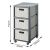 Chest of drawers Rotho 3 x A4 with wheels COUNTRY anthracite cappuccino