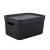 Storage basket with lid Rotho DECO 5L black