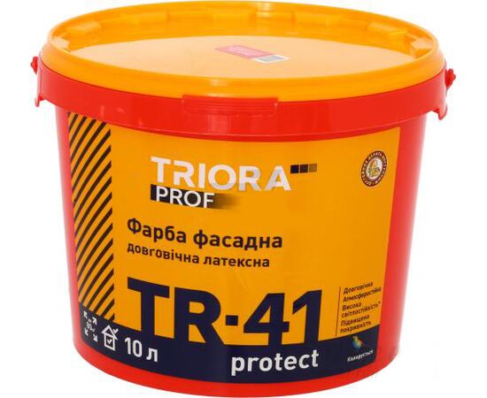 საღებავი ფასადის ლატექსი ძლიერი «TR-41 protect» 10ლ