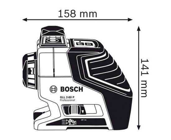 ლაზერული ნიველირი Bosch GLL 2-80 P Professional (0601063208)