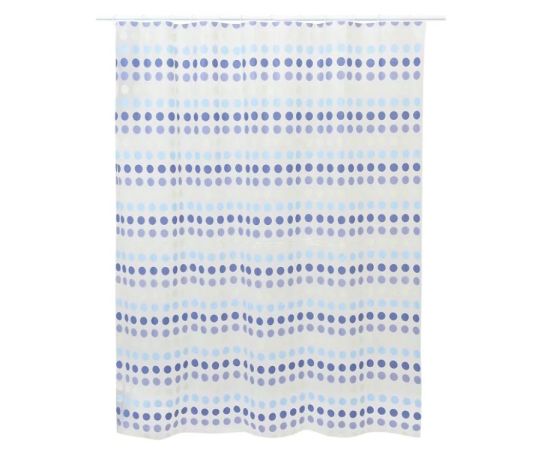 Shower curtain with hooks Bisk Punti Basic Multi 180x200 cm