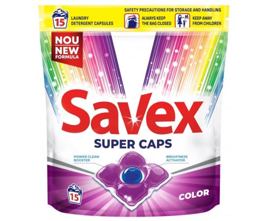 სარეცხი კაფსულები Savex 15ც Caps 2in1 Color (6)