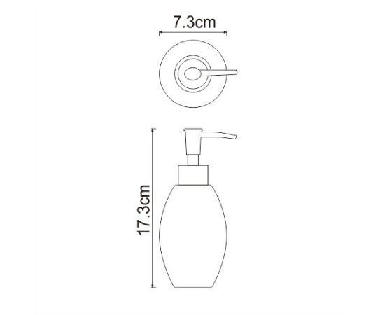 Диспенсер для жидкого мыла Wasserkraft Ruwer 6799 7.3x17.3 см