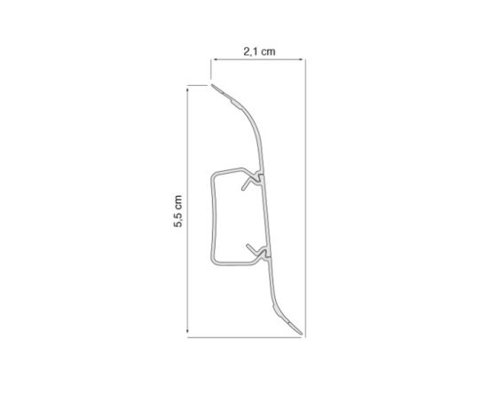 პლინტუსი VOX Profile PVC Flex მუხა კორდობა BF-529 2,5m