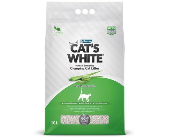 კატის ქვიშა ალოე ვერას არომატით Cat's White 10ლ W225