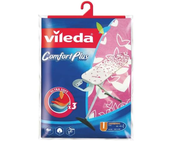 საუთაო მაგიდის გადასაკრავი Vileda Comfort plus ვარდისფერი/ფირუზისფერი 5.5х22.50х36 სმ