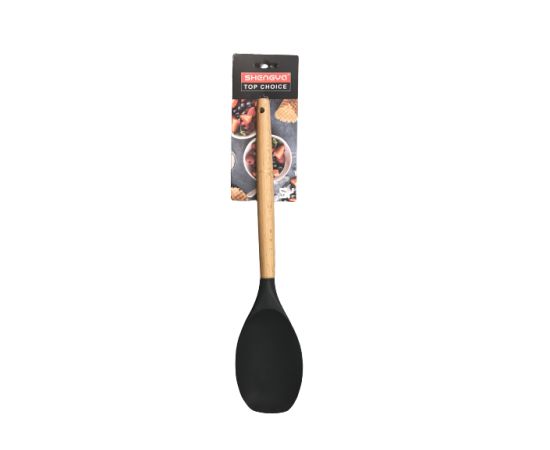 Spoon DONGFANG plastic with wooden handle P3698 22411