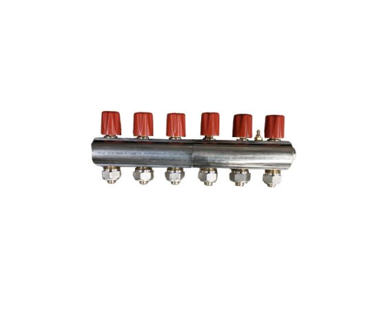 Manifold with valve ECA 6-Red