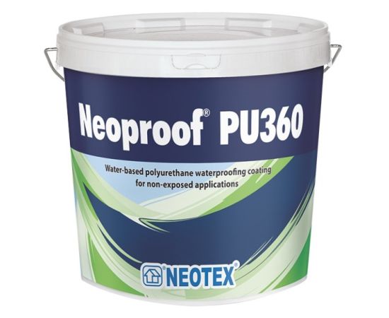 ელასტომერული ჰიდროსაიზოლაციო საფარი Neotex Neoproof PU360 13 კგ