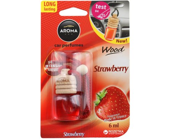 არომატიზატორი Aroma Car WOOD  Strawberry 6ml
