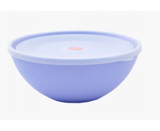 Bowl with lid 2 L purple/transparent