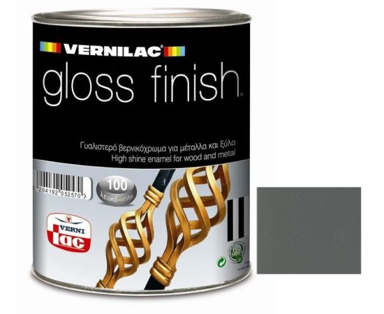 საღებავი ზეთის Vernilac Gloss finish No 104 carbon პრიალა 750 მლ