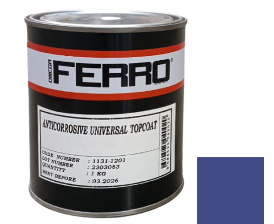 ლითონის ანტიკოროზიული საღებავი Ferro 3:1 მქრქალი ლურჯი 1 კგ