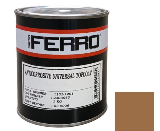 ლითონის ანტიკოროზიული საღებავი Ferro 3:1 პრიალა ყავისფერი 1 კგ