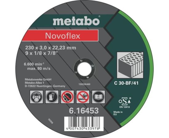 საჭრელი დისკი Metabo Novoflex 230х3,0მმ პირდ. Metabo
