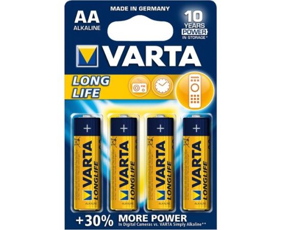 ელემენტი VARTA Alkaline Long Life AA 1.5 V 4 ც