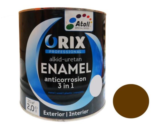 ემალი ORIX METALLIC  3-1ში (ანტიკოროზ)შოკოლადისფ. 0,7 კგ