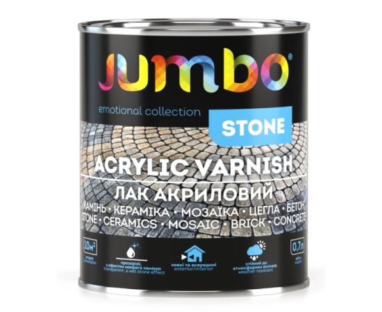 აკრილის ლაქი ქვისთვის Jumbo Stone პრიალა 0.7 ლ
