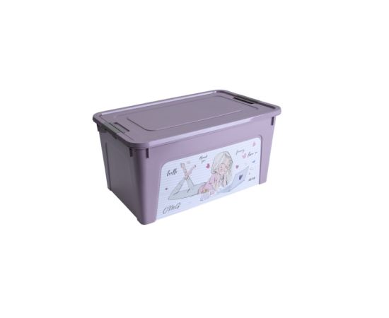 Container with decor Aleana Smart Box 27l purple