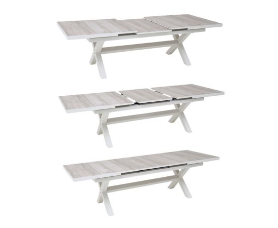 მაგიდა 2070/2670x1050x750 თეთრი