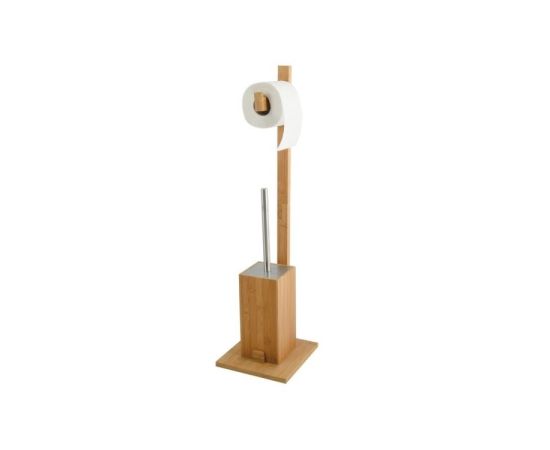 Rack with toilet paper holder and brush MSV Bamboo