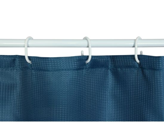 Bathroom curtain Bisk Rist polyester 180x200 Blue Navy
