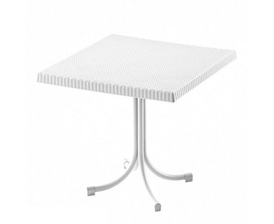 მაგიდა PALMIYE RATTAN White 80x80