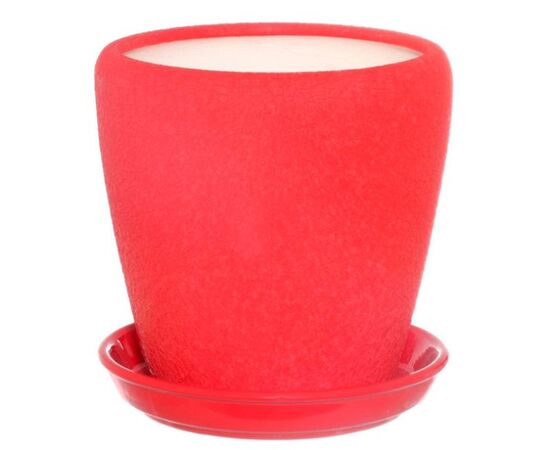 Ceramic flower pot Oriana Gracia №4 red 11.5x13 cm 1.2 l