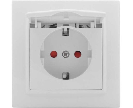 Power socket grounded with lid EKF ERR16-029-100 16А white