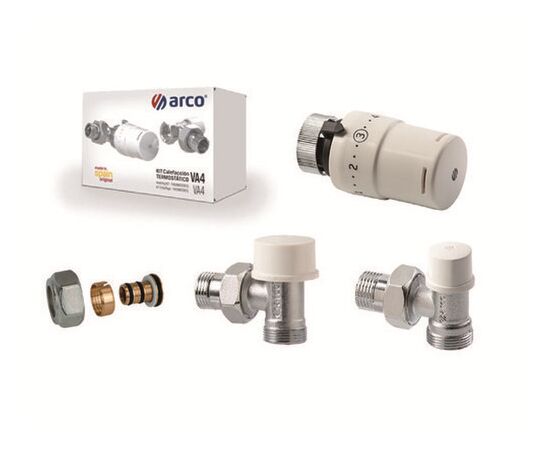 Radiator kit ARCO KCT03 (valve thermowell euroconus valve) 1/2 straight