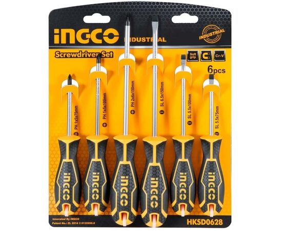 Screwdriver set Ingco HKSD0628 6 pcs