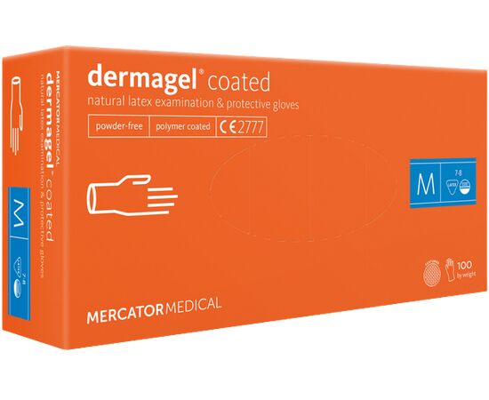 Перчатки латекс dermagel coated - M