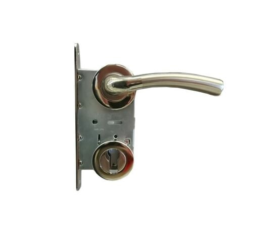 Set handle and lock BT Group KUGU AGB 70 mm. nickel