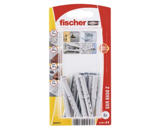 Frame dowel Fischer SXR 6x50 Z 8 pcs.