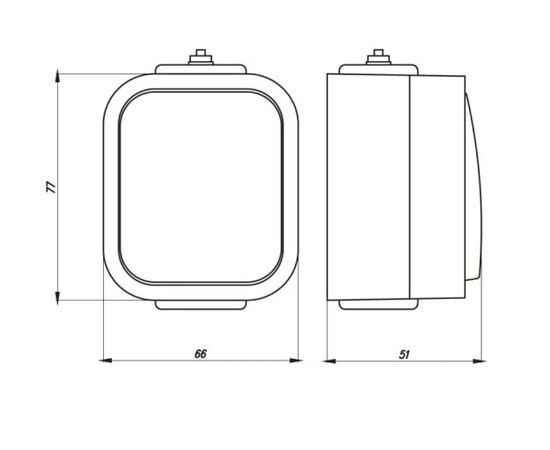 Switch pass-through Abex 1 surface-mounted black IP54 B2