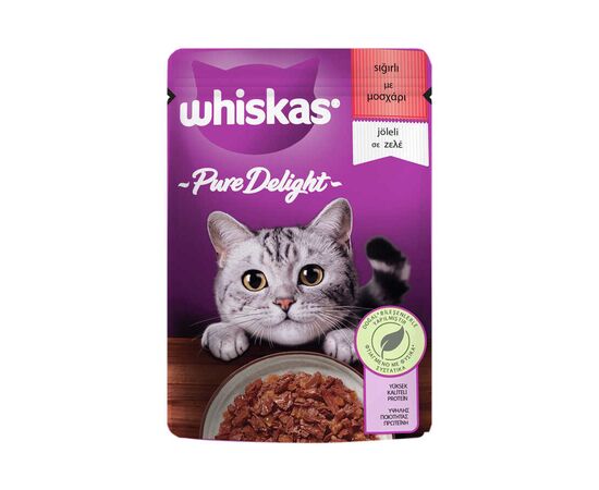 Желе для котов Whiskas говядина 85гр